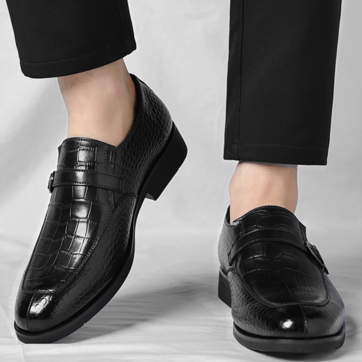 Elegant Collection | Mens Black Leather Loafers with Cushioned Sole | Stylish Comfort for Everyday Wear 9