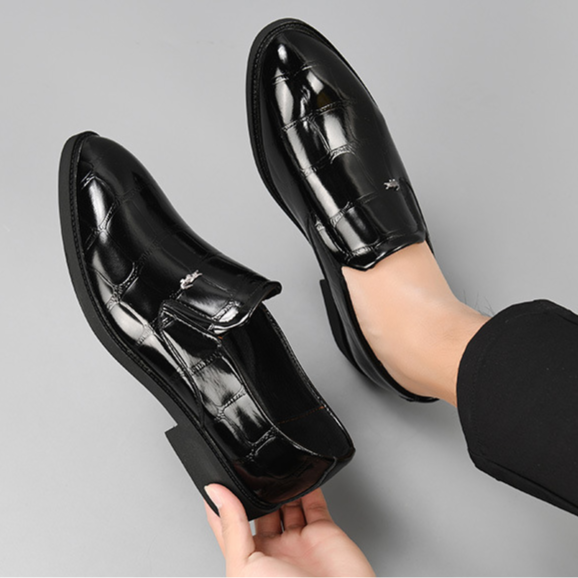 Bergamo Collection | Mens Loafers with Genuine Leather & Crocodile Embossing | Stylish Slip-On Design for Professional Appeal 3