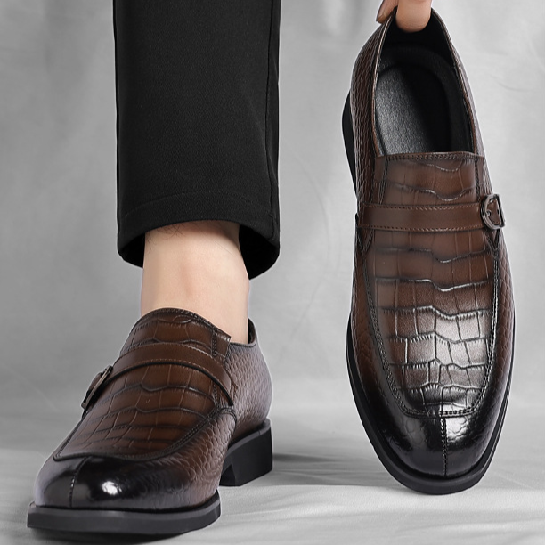 Elegant Collection | Mens Black Leather Loafers with Cushioned Sole | Stylish Comfort for Everyday Wear 5