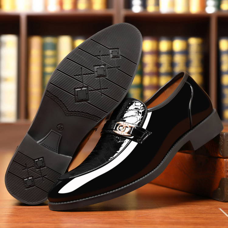 Elegant Loafers | Black Patent Leather Slip-Ons with Croc-Embossed Vamp | Modern Luxury for Timeless Style 4