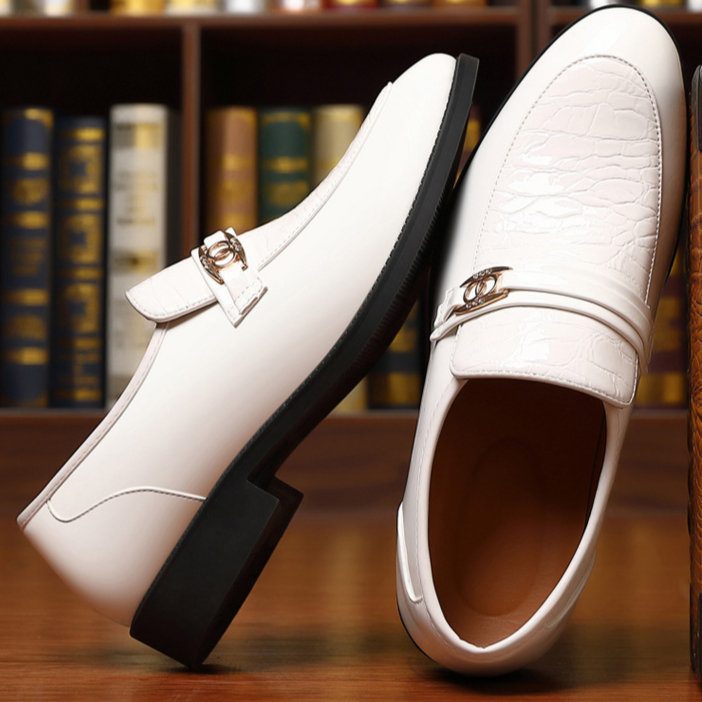 Elegant Loafers | Black Patent Leather Slip-Ons with Croc-Embossed Vamp | Modern Luxury for Timeless Style 16