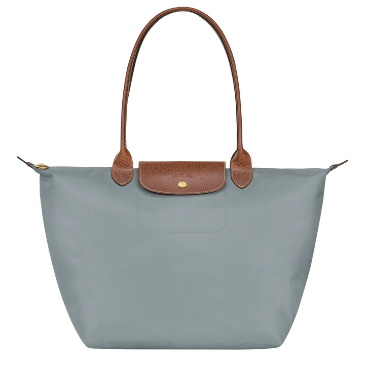 Large Le Pliage Tote Bag – Lightweight Everyday Women's Shoulder Bag in Steel