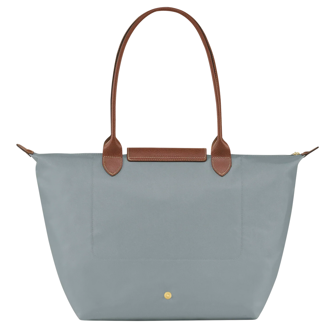 Large Le Pliage Tote Bag – Lightweight Everyday Women's Shoulder Bag in Steel