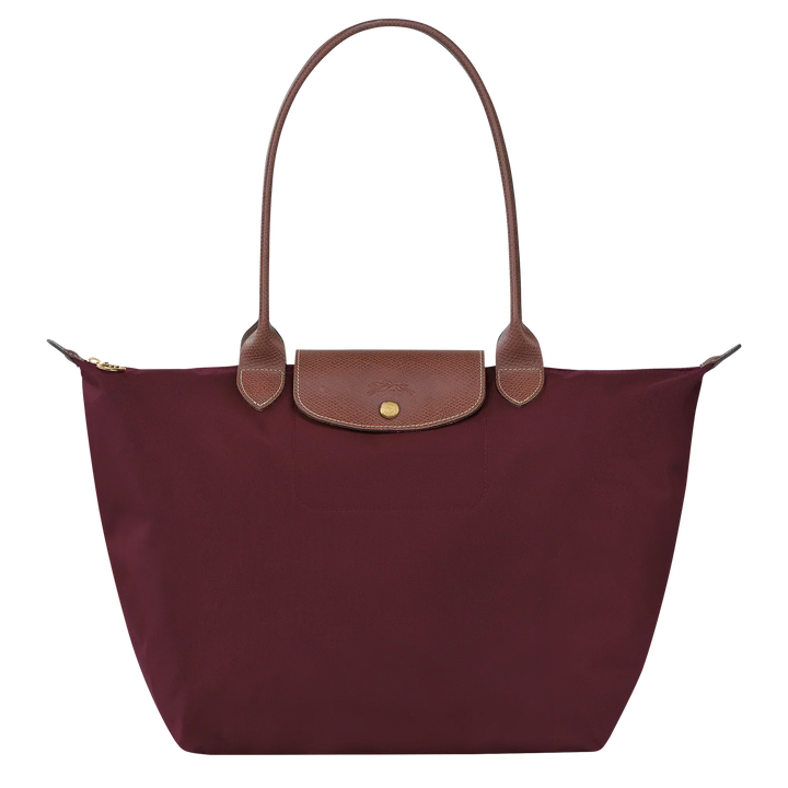 Large Le Pliage Tote Bag – Lightweight Everyday Women's Shoulder Bag in Burgundy