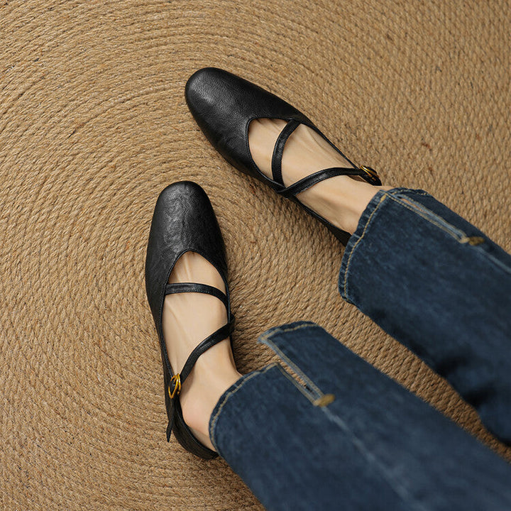 Elora Leather Flats