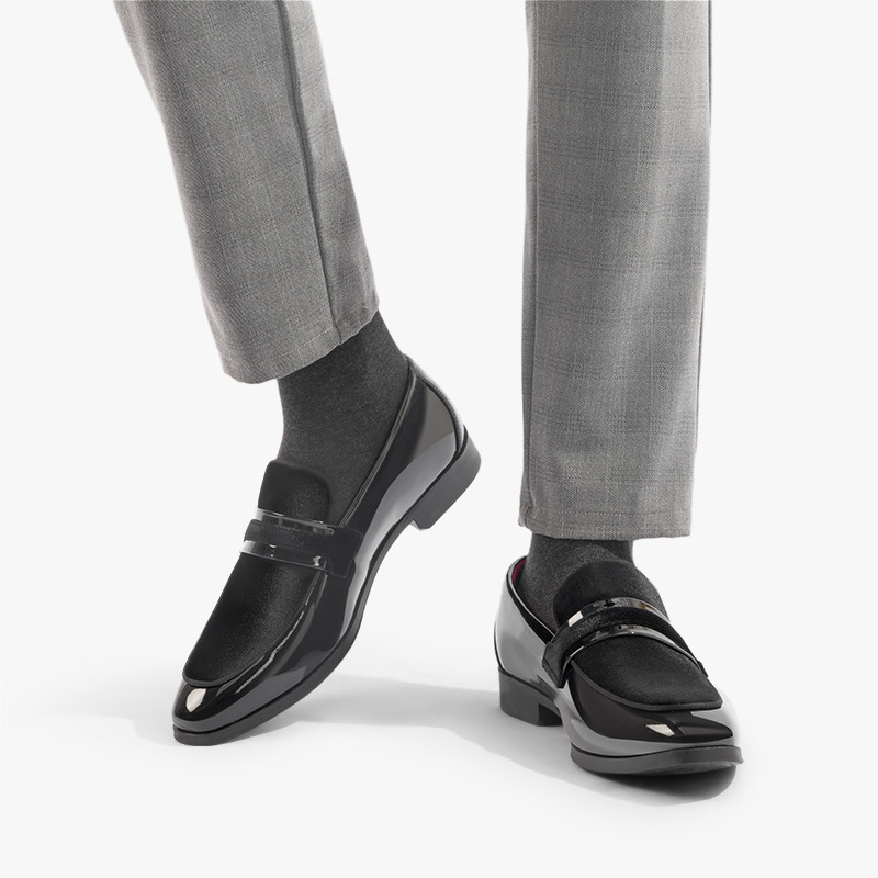 Lombardi | Black Loafers for Women with Velvet Accents | Stylish Formal Footwear for Special Events 4