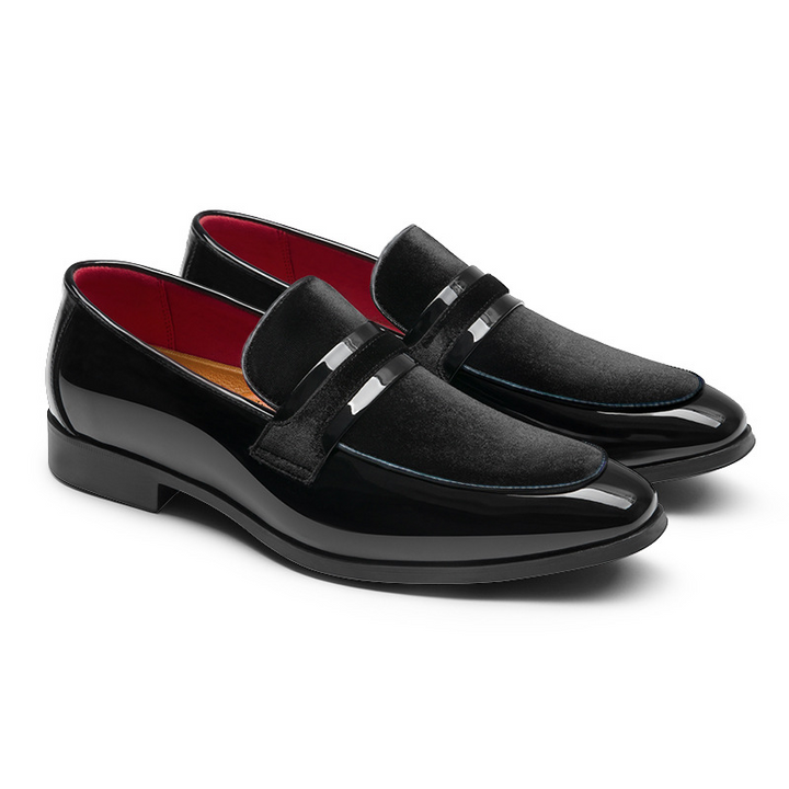 Lombardi | Black Loafers for Women with Velvet Accents | Stylish Formal Footwear for Special Events 5