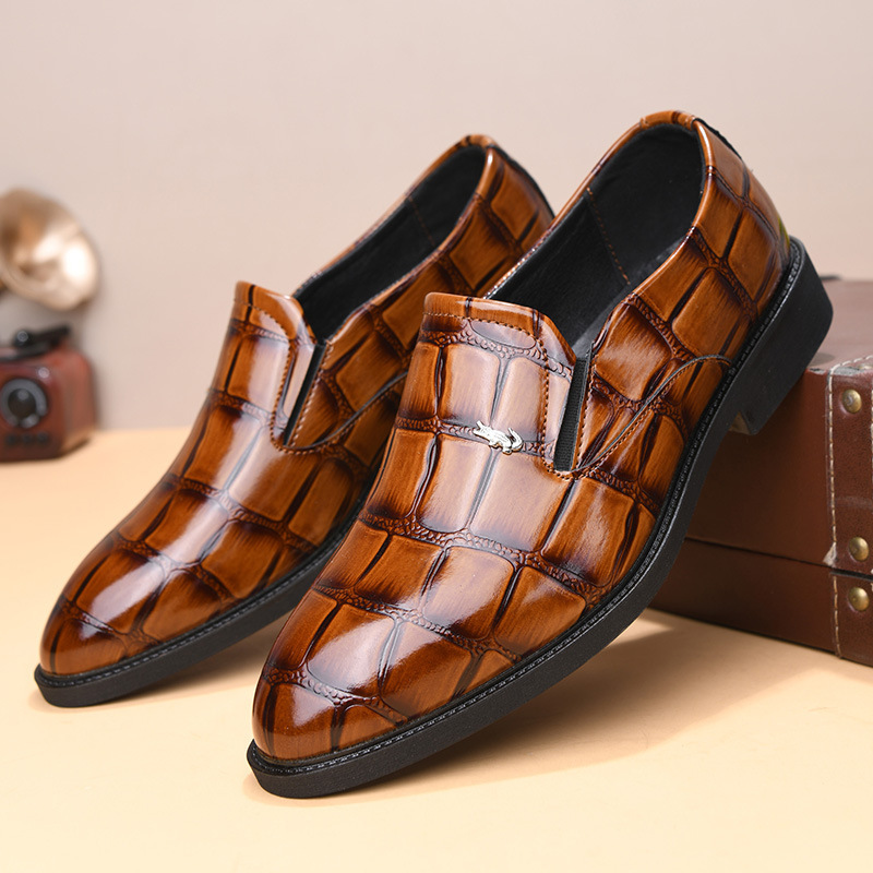 Bergamo Collection | Mens Loafers with Genuine Leather & Crocodile Embossing | Stylish Slip-On Design for Professional Appeal 8