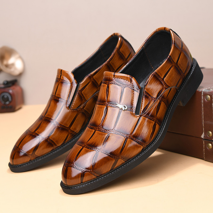 Bergamo Collection | Mens Loafers with Genuine Leather & Crocodile Embossing | Stylish Slip-On Design for Professional Appeal 8