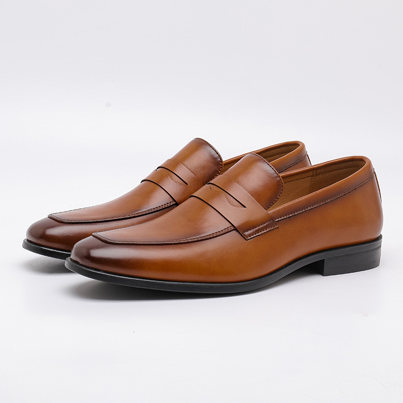 Genuine Leather Mens Loafers with Cushioned Footbed | Stylish Black Design for All-Day Comfort 2