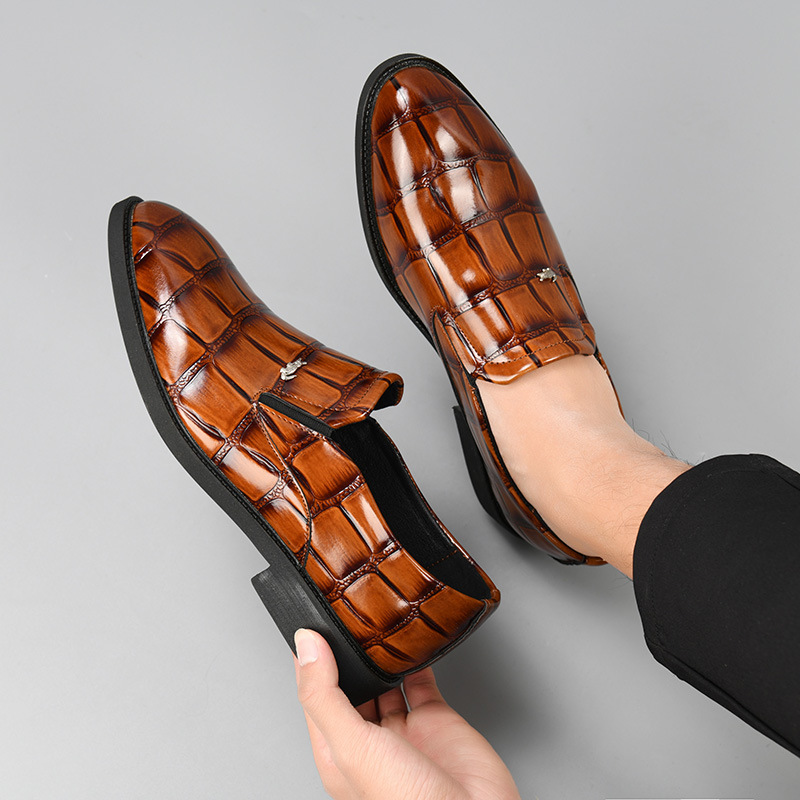 Bergamo Collection | Mens Loafers with Genuine Leather & Crocodile Embossing | Stylish Slip-On Design for Professional Appeal 10