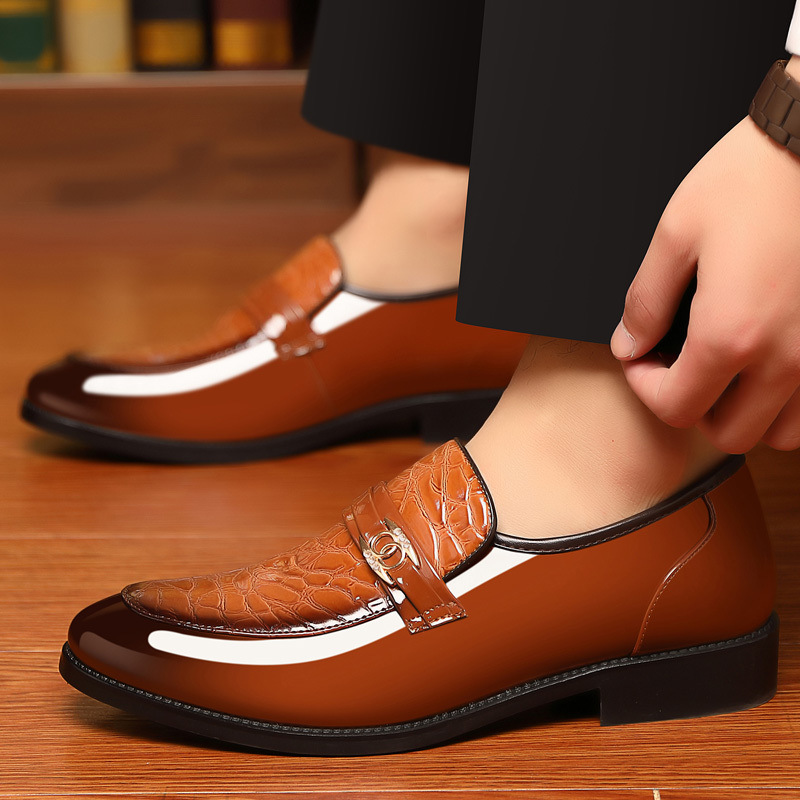 Elegant Loafers | Black Patent Leather Slip-Ons with Croc-Embossed Vamp | Modern Luxury for Timeless Style 12
