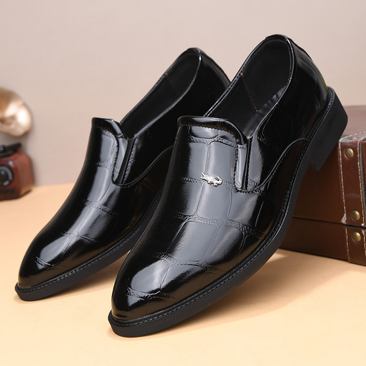 Bergamo Collection | Mens Loafers with Genuine Leather & Crocodile Embossing | Stylish Slip-On Design for Professional Appeal 1
