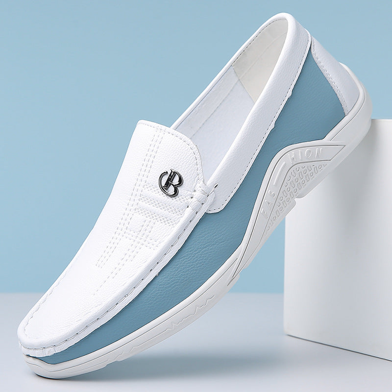 Genuine Leather Loafers for Women with Cushioned Footbed | Stylish Two-Tone Design for All-Day Comfort 1
