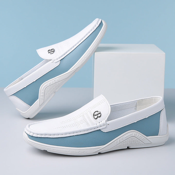 Genuine Leather Loafers for Women with Cushioned Footbed | Stylish Two-Tone Design for All-Day Comfort 2
