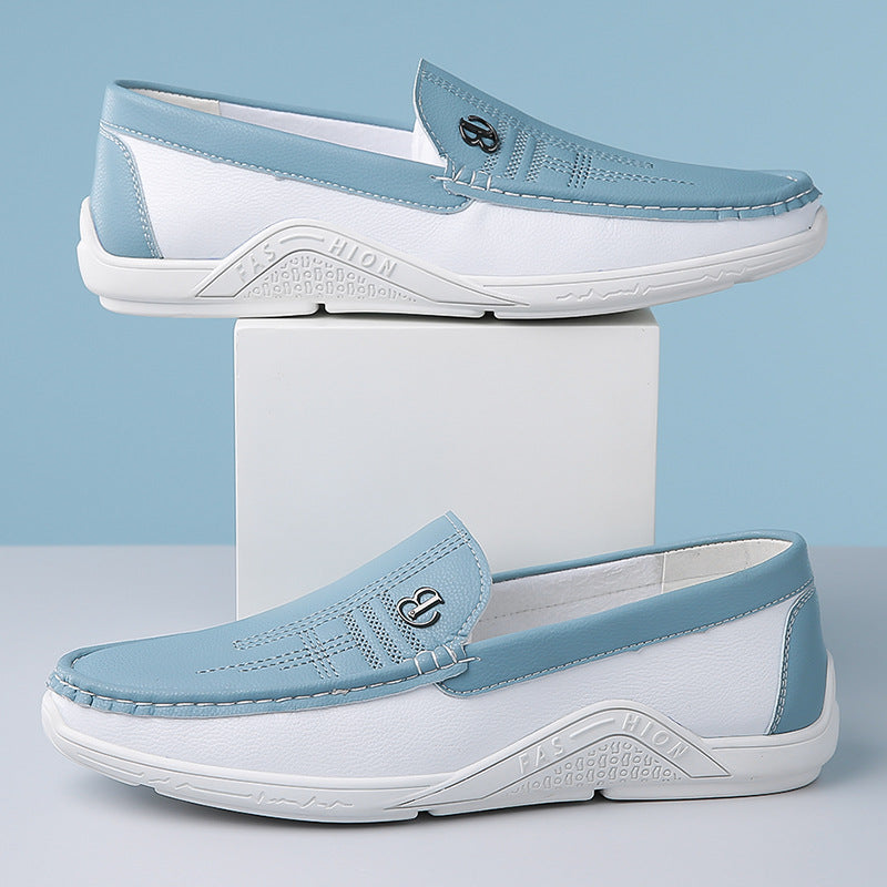 Genuine Leather Loafers for Women with Cushioned Footbed | Stylish Two-Tone Design for All-Day Comfort 12