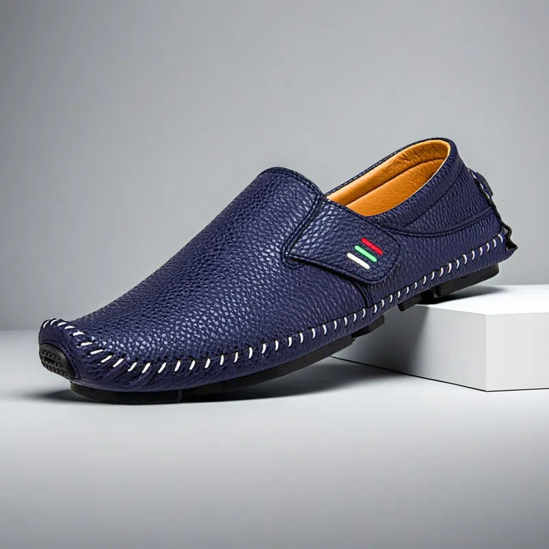 Pelle Italia | Genuine Leather Loafers with Cushioned Insole | Stylish Slip-On Design for All-Day Comfort 1