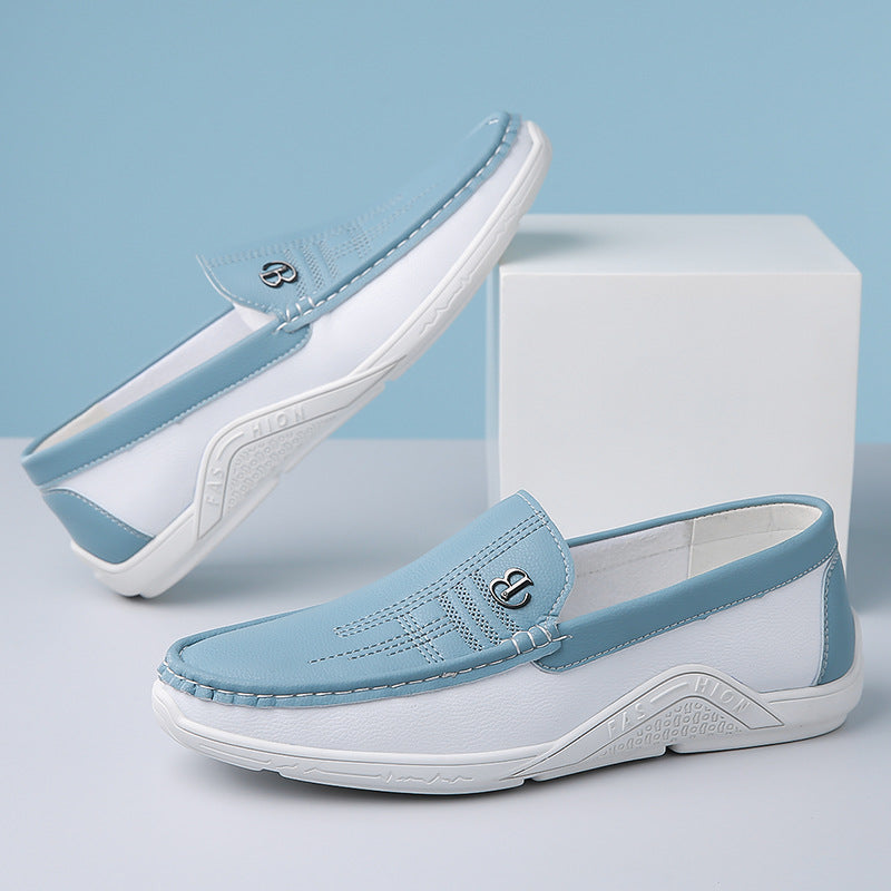 Genuine Leather Loafers for Women with Cushioned Footbed | Stylish Two-Tone Design for All-Day Comfort 13