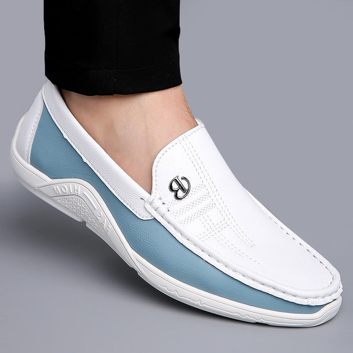 Genuine Leather Loafers for Women with Cushioned Footbed | Stylish Two-Tone Design for All-Day Comfort 8