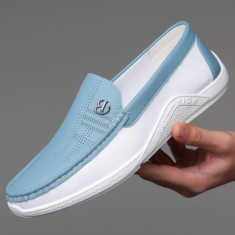 Genuine Leather Loafers for Women with Cushioned Footbed | Stylish Two-Tone Design for All-Day Comfort 18