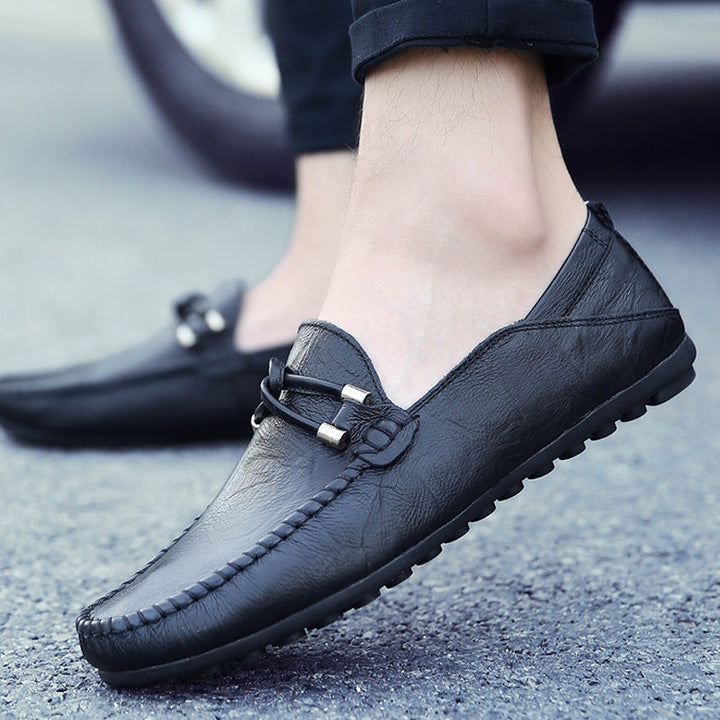 Genuine Leather Mens Loafers with Ergonomic Comfort Sole | Black Stylish Design for All-Day Wear 13