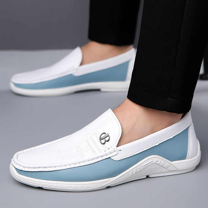 Genuine Leather Loafers for Women with Cushioned Footbed | Stylish Two-Tone Design for All-Day Comfort 5