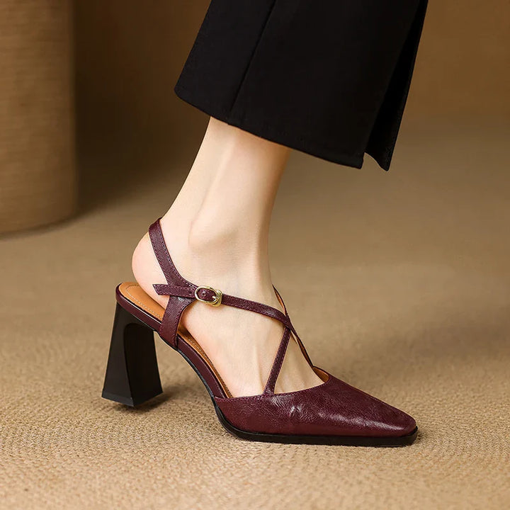 Sofia Genuine Leather Heels