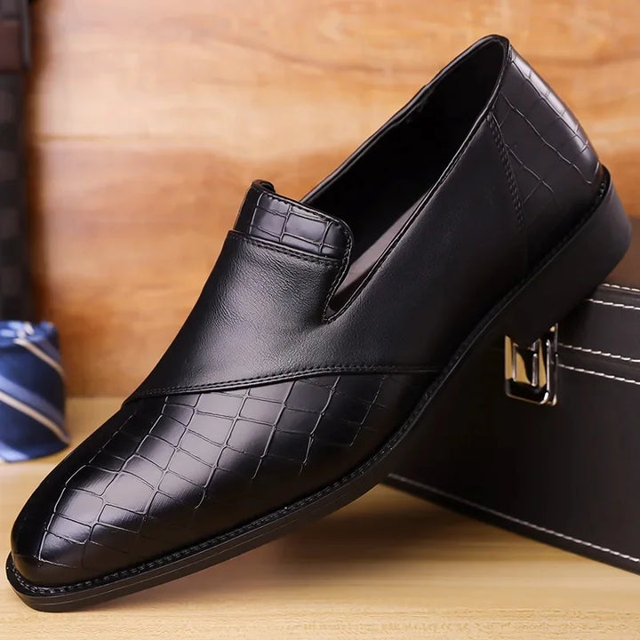 Garrison Collection | Black Leather Loafers with Padded Insole | Comfortable Slip-On Design for Everyday Wear 10