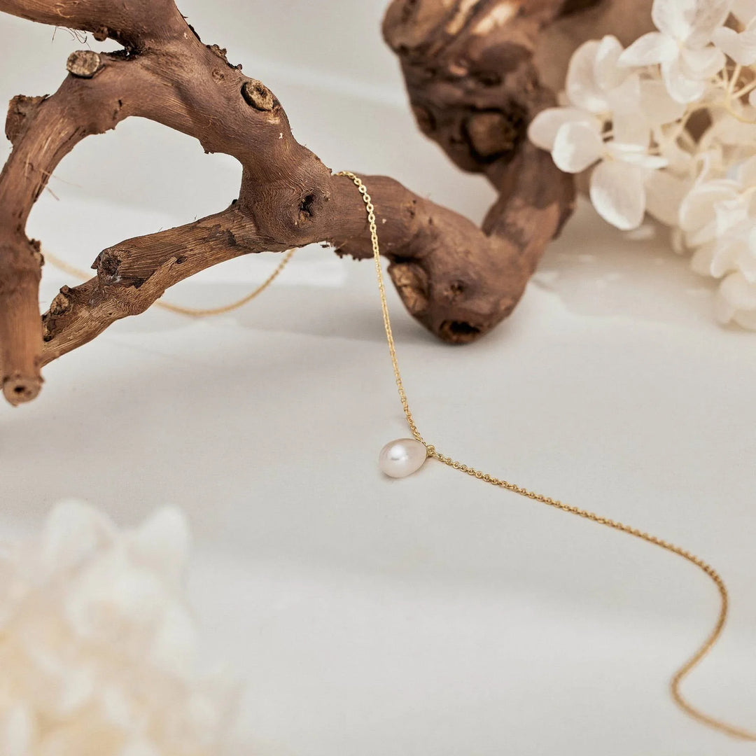 Roselle Pearl Necklace