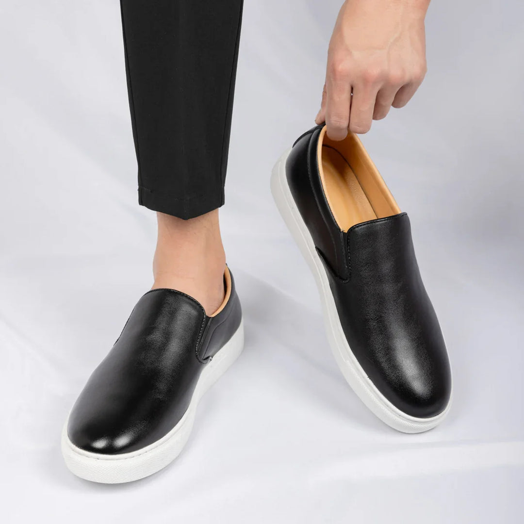 Eldridge Collection | Black Leather Loafers with Cushioned Insole | Stylish Slip-Ons for Women’s Comfort and Versatility 4