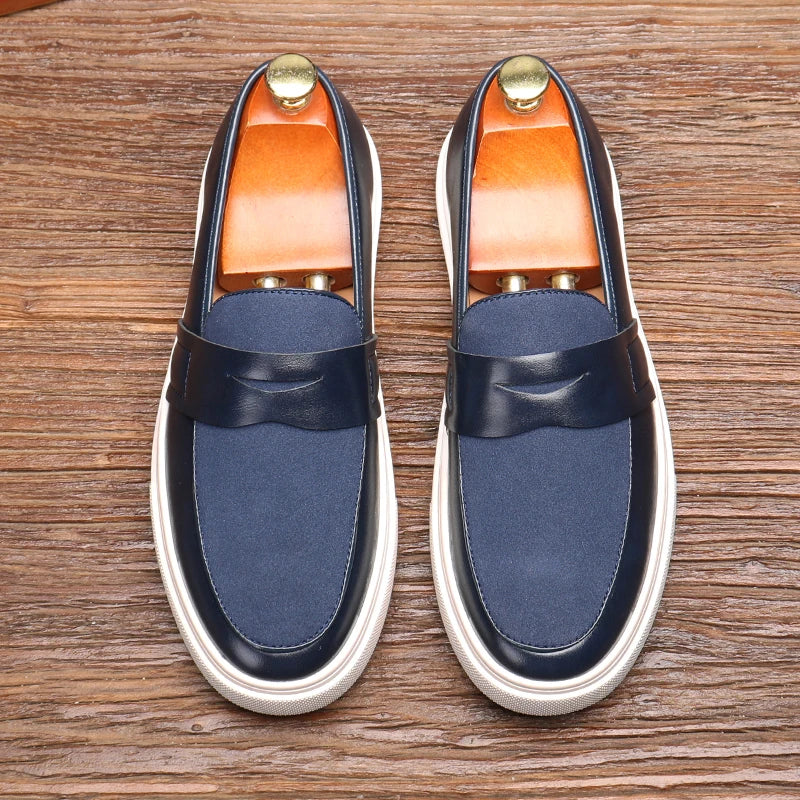 Lusso Collection | Black Loafers for Women with Genuine Leather and Penny Strap | Stylish Comfort for All-Day Wear 5