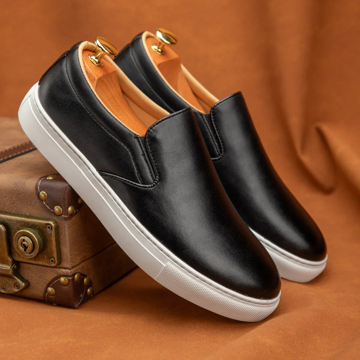 Eldridge Collection | Black Leather Loafers with Cushioned Insole | Stylish Slip-Ons for Women’s Comfort and Versatility 1