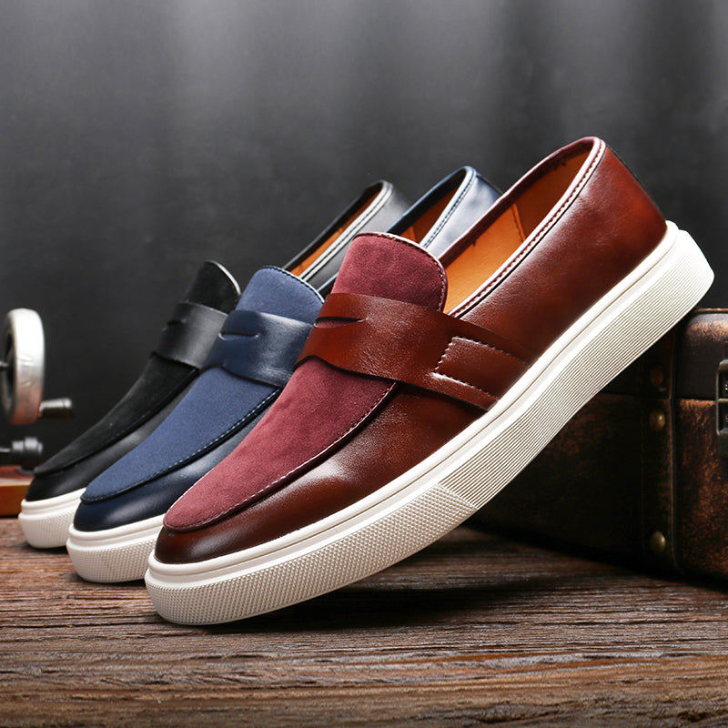 Lusso Collection | Black Loafers for Women with Genuine Leather and Penny Strap | Stylish Comfort for All-Day Wear 1