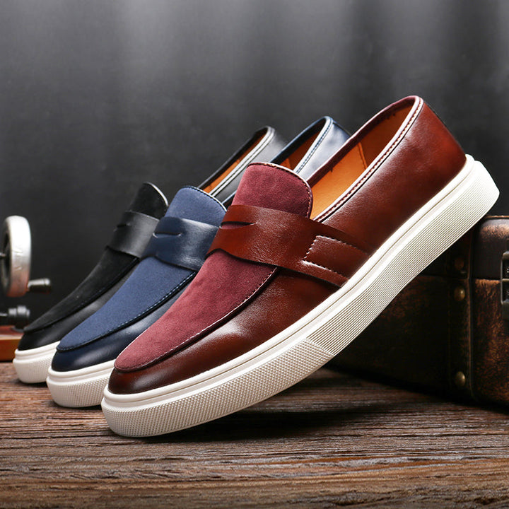 Lusso Collection | Black Loafers for Women with Genuine Leather and Penny Strap | Stylish Comfort for All-Day Wear 1