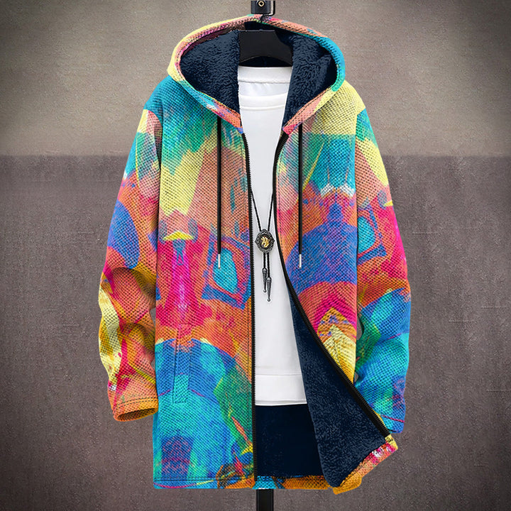 Tiarna™ Luxury Art-Inspired Cardigan with Zip — Artistic Elegance and Premium Details