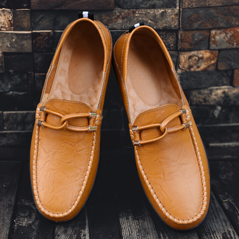 Genuine Leather Mens Loafers with Ergonomic Comfort Sole | Black Stylish Design for All-Day Wear 10