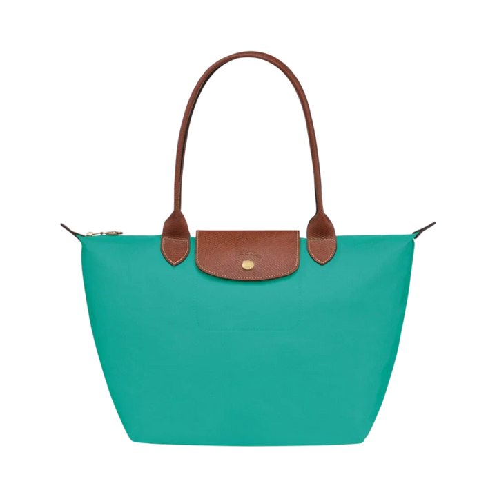Large Le Pliage Tote Bag – Lightweight Everyday Women's Shoulder Bag in Turquoise