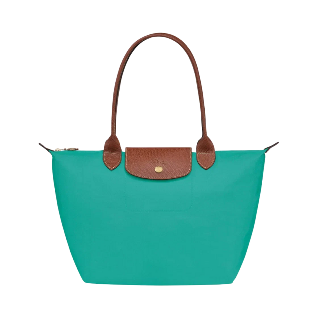 Large Le Pliage Tote Bag – Lightweight Everyday Women's Shoulder Bag in Turquoise