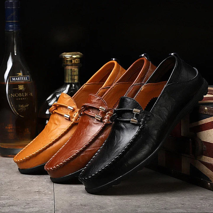 Genuine Leather Mens Loafers with Ergonomic Comfort Sole | Black Stylish Design for All-Day Wear 16
