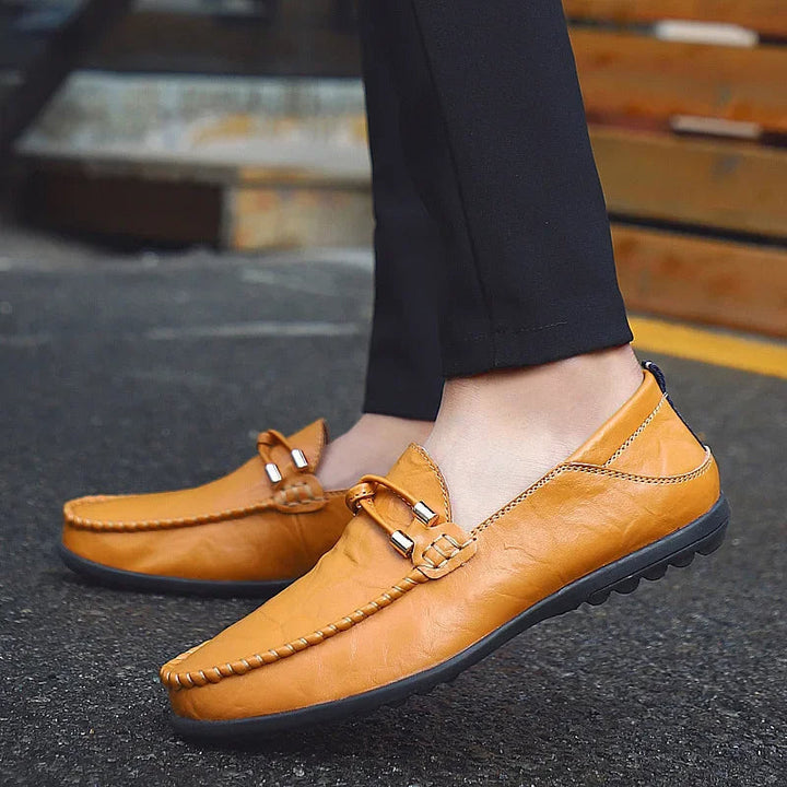 Genuine Leather Mens Loafers with Ergonomic Comfort Sole | Black Stylish Design for All-Day Wear 9