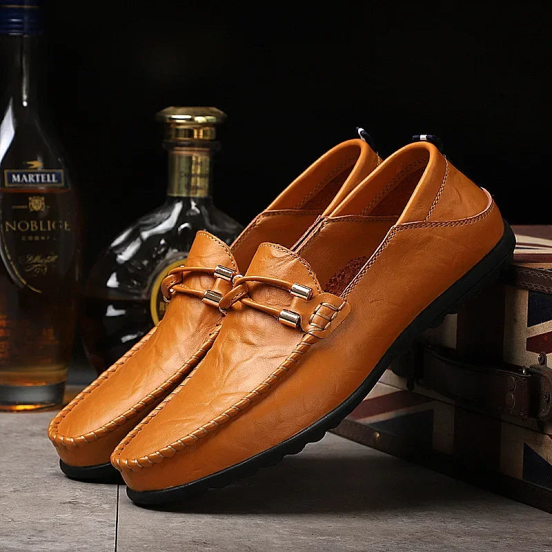 Genuine Leather Mens Loafers with Ergonomic Comfort Sole | Black Stylish Design for All-Day Wear 7