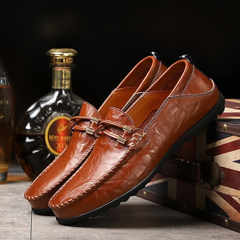 Genuine Leather Mens Loafers with Ergonomic Comfort Sole | Black Stylish Design for All-Day Wear 5