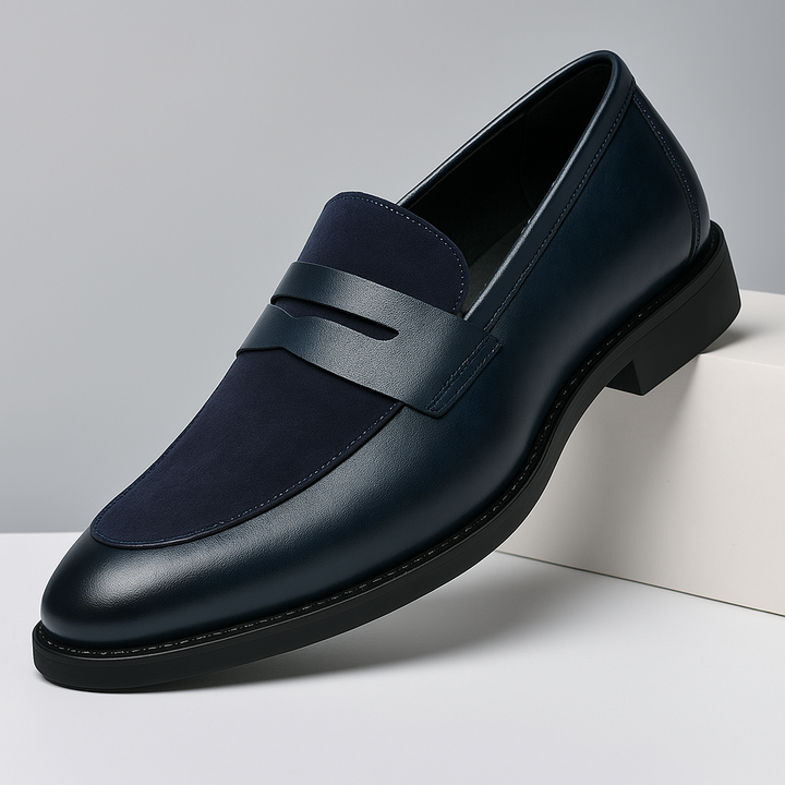 Penny Loafers | Black Loafers for Women with Genuine Leather & Suede Accents | Comfortable Footwear for Versatile Style 1