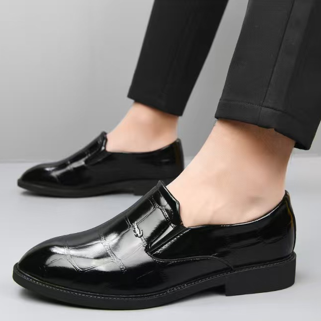 Bergamo Collection | Mens Loafers with Genuine Leather & Crocodile Embossing | Stylish Slip-On Design for Professional Appeal 4