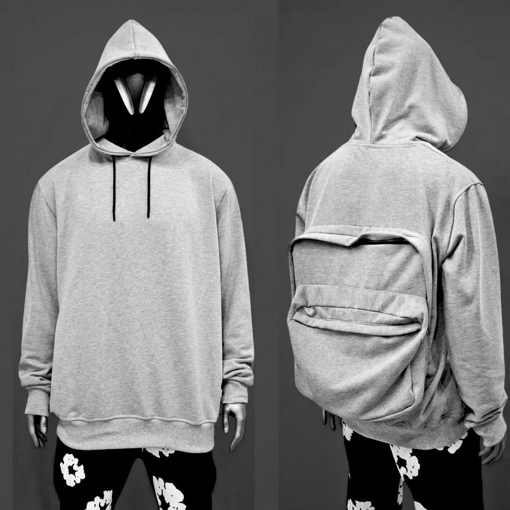 Hoodie with Hidden Back Pocket – Travel, Hiking & Festival Pullover