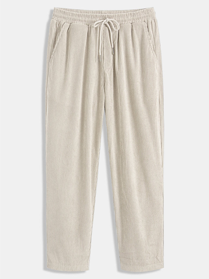 Corduroy Patchwork Shirt & Straight Leg Corduroy Pants