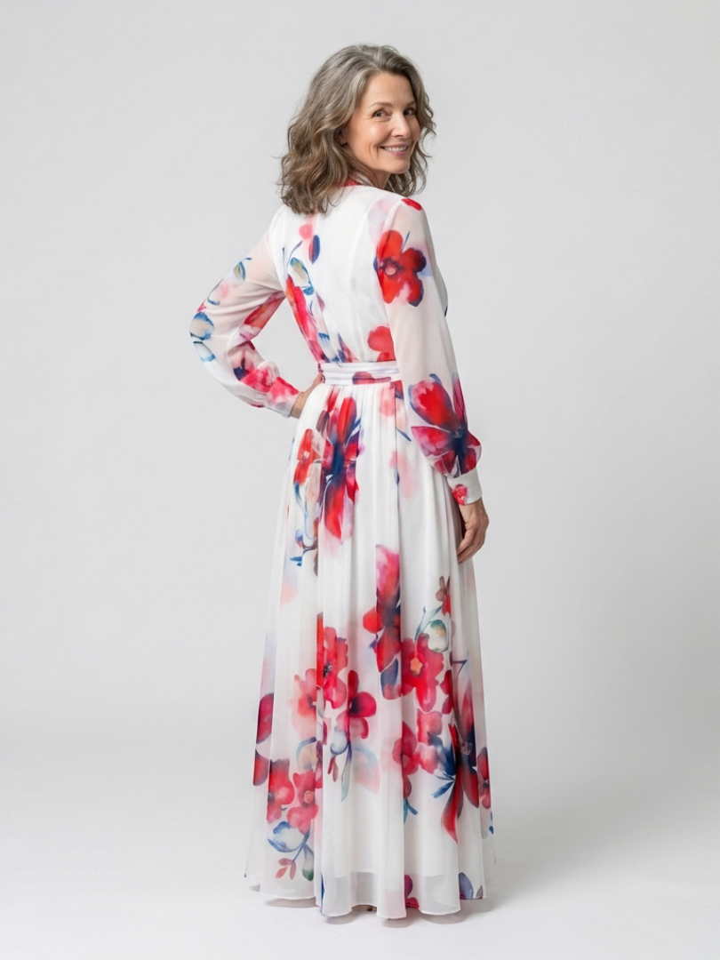 Lillian | Floral Maxi Dress with Long Sleeves