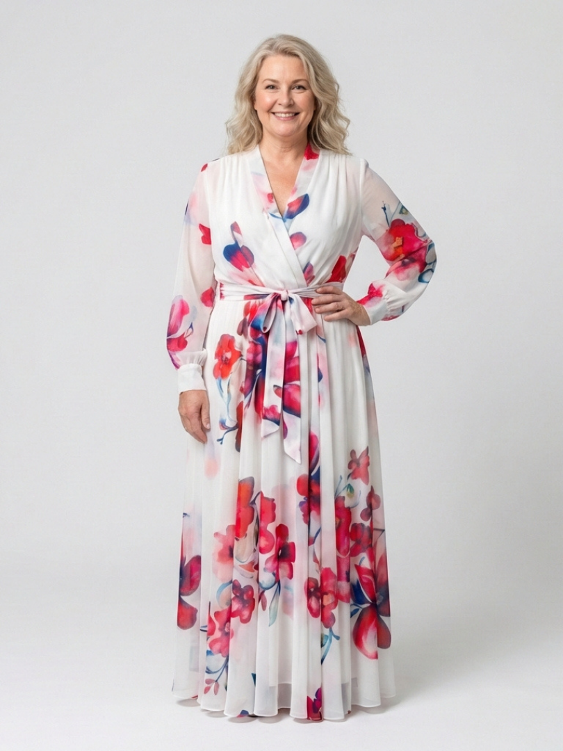 Lillian | Floral Maxi Dress with Long Sleeves
