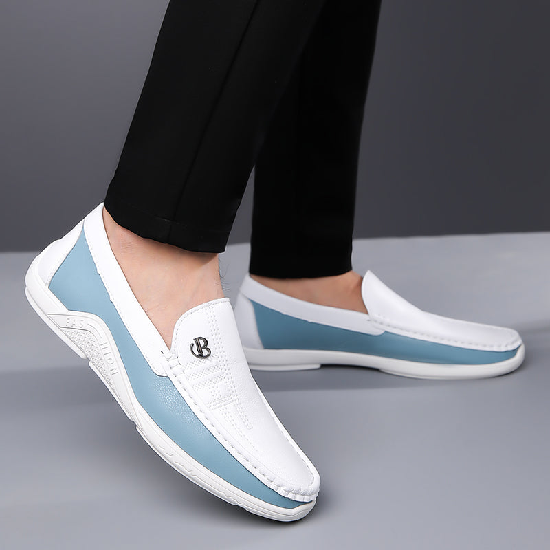 Genuine Leather Loafers for Women with Cushioned Footbed | Stylish Two-Tone Design for All-Day Comfort 7
