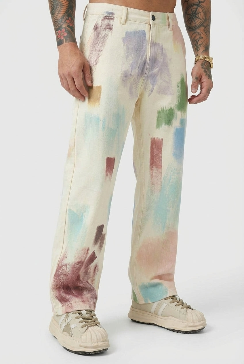Avenir | Painted Pants with Unique Splatter Design | Relaxed Fit for All-Day Comfort 1
